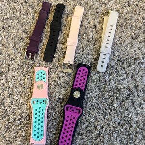 Interchangeable Silicone Watch Bands - Pink, Mint, Purple, Black, White